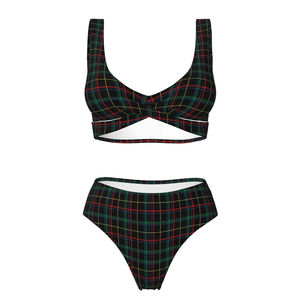 Ensemble de maillot de bain 2 pièces pour femme avec logo personnalisé sur le devant, fabriqué en usine, différentes couleurs unies, léger, service OEM - Product Image 5