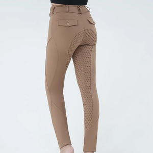 Pantalones de equitación de silicona antideslizantes de asiento completo para mujer, mallas de entrenamiento ecuestre, ropa deportiva para exteriores - Product Image 1