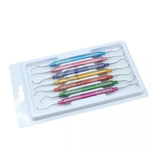 CLASTY INSTRUMENTS Ensemble de Curettes Gracey 7 Pièces en Acier Inoxydable Instruments Dentaires Parodontaux Réutilisables Outil d'Hygiène Buccale pour le Détartrage - Product Image 2