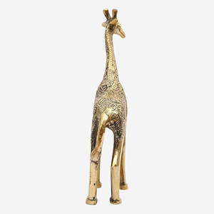 Estatua de Jirafa de Latón Sólido, Adorno Decorativo de Animal, Regalo para Sala de Estar, Hotel, Oficina, Estante y Decoración de Interiores - Product Image 2