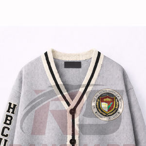 Suéter Cárdigan Universitario Personalizado HBCU |   Suéter sin mangas con botones frontales |   Ropa de Calle Ecológica 100% Algodón - Product Image 2