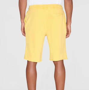 Shorts de jogging pour hommes, couleur et taille personnalisées, jaune vif, taille élastique et cordon de serrage, tissu respirant - Product Image 4
