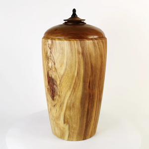 Handcrafted Solid Walnut Wooden Urn For Adult Human Ashes <b>Large</b> 200 Cubic Inch Decorative Cremation <b>Box</b> For Funeral Memorials - Product Image 4