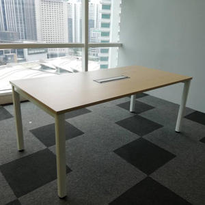 Mesa de Conferencia Rectangular Comercial Moderna con Patas de Metal en U, Tablero de Aglomerado Resistente, Melamina, Muebles de Oficina AY para Hotel - Product Image 2