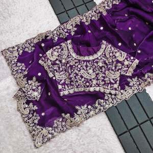 ชุดงานปาร์ตี้ปักเลื่อมและชุดส่าหรีอินเดียและปากีสถาน - Product Image 6