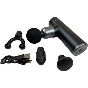 Pistola per Massaggio Muscolare a Percussione, 3 Velocità, 4 Testine, Portatile, per Alleviare il Dolore e Rilassarsi dopo l'Allenamento - Product Image 2