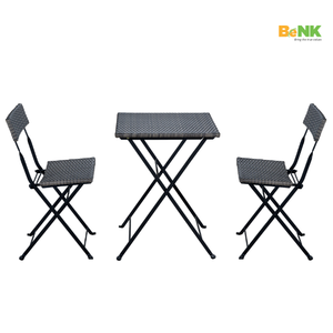 Juego de bistró de ratán PE de alta calidad, cómodos muebles de comedor al aire libre para la escuela, parque, apartamento, Hospital, tendencia, Mimbre moderno - Product Image 4