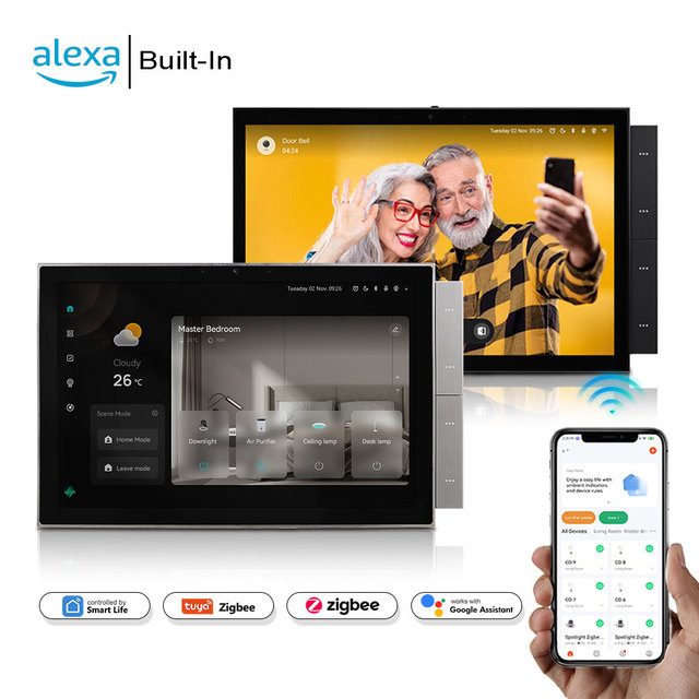 Smart Home Control Panel Home Assistant Compatible Open Source Integration Works With Zigbee WiFi Devices for Tech Enthusiasts