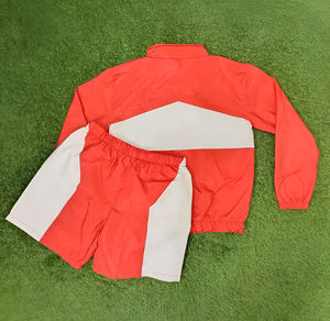 Custom Wholesale Men Hooded Windbreaker Jacket And Shorts <b>Set</b> For Sports Training Outdoor Activewear Performance Apparels - Product Image 2