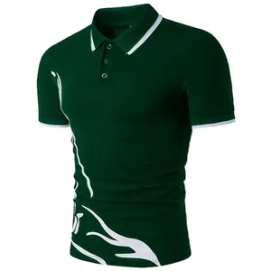 เสื้อเชิ้ตผู้ชายผ้าฝ้าย 100% สำหรับเล่นกอล์ฟ พิมพ์ลายโลโก้ดิจิทัลตามสั่ง ชุดทำงานทางการ แห้งเร็ว ระบายอากาศได้ดี แขนสั้น - Product Image 2