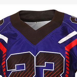 Jersey de Fútbol Americano Personalizado Premium, Diseño de Sublimación Avanzada, Entrega Rápida, 100% Poliéster Transpirable, Corto, OEM - Product Image 3