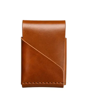 Dompet Kartu Kulit Asli Buatan Tangan Model Vintage, Bukaan Terbuka, Lapisan Poliester, Kompartemen Uang Tunai, Tempat Koin, Penggunaan Sehari-hari, Unisex
