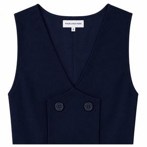 Vestido de Uniforme Escolar Azul Marino para Niñas |   Jumper plisado con camisa de manga larga |   Proveedor de Uniformes Escolares OEM y ODM - Product Image 2