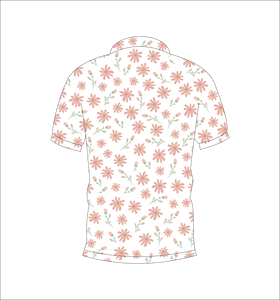 เสื้อโปโลพิมพ์ลายดอกไม้แบบกำหนดเอง แขนสั้น สวมใส่สบาย เหมาะสำหรับกอล์ฟ เทนนิส ชุดทีมฤดูร้อน - Product Image 3