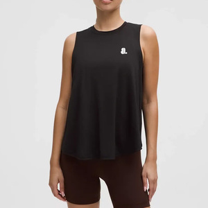 Camiseta Deportiva de Tirantes para Mujer, Ajustada, de Secado Rápido, Ecológica, Transpirable, de Spandex/Algodón, Diseño Liso, Ropa Deportiva Informal - Product Image 1
