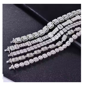 Cadena de Tenis de Moissanita de Alta Claridad, Colgante Hip Hop Bling, Joyería de Moda Unisex - Product Image 6