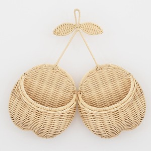 Panier mural en forme de champignon, fait main, en rotin naturel, paniers décoratifs à suspendre au mur - Product Image 4