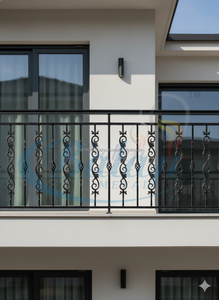 Escalera Moderna Europea sin Marco de Hierro Fundido con Acabado Resistente al Óxido para Uso en Balcón - Product Image 2