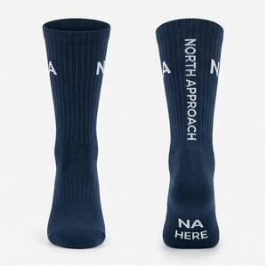 Chaussettes de sport respirantes bleues à motif géométrique pour adultes – Collection Printemps - Product Image 1