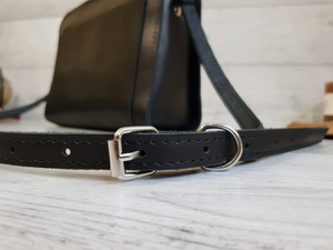 Sac à bandoulière en cuir noir pour femme, petit sac à main en cuir personnalisé, sac bandoulière pour maman, cadeau pour elle, sacs bandoulière - Product Image 3