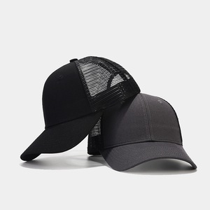 Unisex Custom High Quality Trucker Hat Fashion Style Outdoor Recreation-Sunshade <b>Sunscreen</b> Made Denim Corduroy Mesh Polyester - Product Image 2