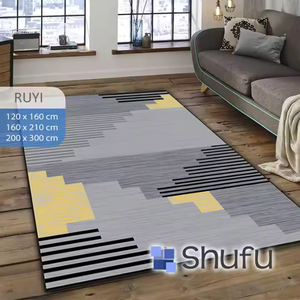 Tapis en flanelle de polyester Shufu doux et confortable, qualité supérieure, antidérapant, anti-allergie, à poils moyens, style moderne, vente en gros - Product Image 2