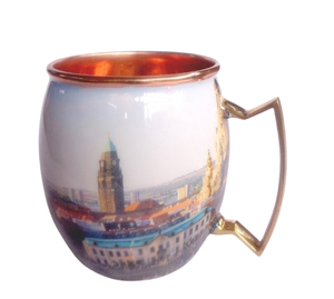 Taza de Cobre de 16 oz Personalizada y Hecha a Mano, para Vodka, Cerveza de Jengibre, Diseño Esmaltado Ecológico, Apta para Alimentos, Libre de BPA, para Hogar y Oficina - Product Image 4