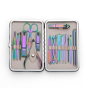 High Quality 6 -Piece Stainless Steel <b>Manicure</b> Pedicure <b>Kit</b> with 5-in-1 Nail Clipper in Portable Case for Adults - Product Image 1