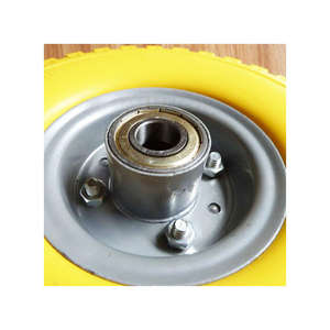 Roue utilitaire anti-crevaison en polyuréthane de 10 pouces (300x4) fabriquée au Vietnam avec roulements robustes pour chariot à main - Product Image 4
