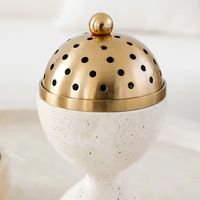 Brûleur d'encens personnalisé en travertin naturel, décoration d'intérieur, sphère religieuse, écologique, fait main, automne, printemps, été, moderne