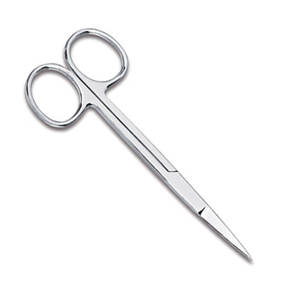 Tijeras Quirúrgicas Iris de Acero Inoxidable Alemán de 4.5" (11.43cm) Rectas y Curvas con Mango Dorado / Tijeras TC - Product Image 4
