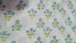 Tela de Algodón Estampada a Mano, Tela de Algodón Suave Blanca para Confección de Vestidos, Tela de Algodón Transpirable para Textiles del Hogar, Tela de Algodón de Peso Medio - Product Image 3