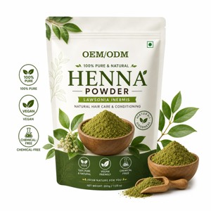Henna en Polvo 100% Pura de Laboratorio Privado OEM, 200g, Polvo Premium de Lawsonia Inermis para una Coloración del Cabello Segura y sin Químicos - Product Image 1