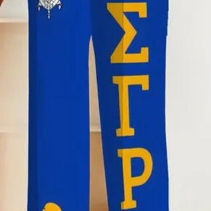กางเกงขายาวทรงตรงพิมพ์ลาย Sigma Gamma Rho กางเกงลำลองทรงกว้าง สวมใส่สบายทุกฤดู ลายพิมพ์ตามสั่ง ชุดทีม OEM ODM - Product Image 5