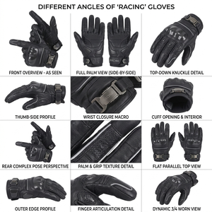 Gants de moto en cuir véritable pour course, à doigts complets, compatibles écran tactile, hiver, cyclisme, sport de plein air, respirants, unisexe, vente en gros OEM - Product Image 2
