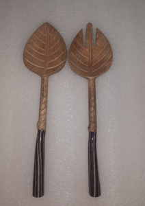 ช้อนไม้อะคาเซียขนาดกลางสำหรับเสิร์ฟไอศกรีมหรือสลัด - Product Image 6