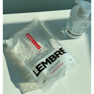 LEMBRE Recharge de savon à vaisselle Mélange de liquide vaisselle doux avec bicarbonate de soude pour un nettoyage efficace du détergent de cuisine - Product Image 3