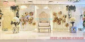 Anand Karaj-Decoración de escenario para eventos, escenario de ceremonia de boda, Punjabi tradicional, Lavan, escenario dorado, decoración de escenario de boda - Product Image 6