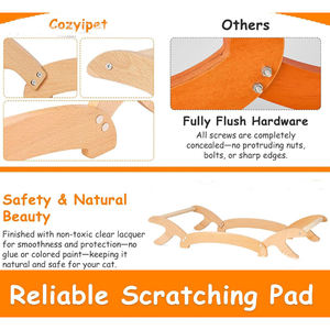 ที่ลับเล็บแมวไม้แบบทันสมัย ลายคริสต์มาส ประกอบง่าย บรรจุกล่อง - Product Image 4