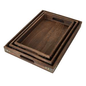 Bandeja de Servicio de Madera Duradera y de Calidad, Opciones Personalizables, Estilo Clásico Moderno para Hostelería Corporativa, Regalos Premium - Product Image 1