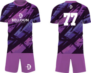 Conjunto Deportivo Clásico Morado para Hombre, Jersey Corto 100% Poliéster, Nueva Llegada, Uniformes de Fútbol - Product Image 1