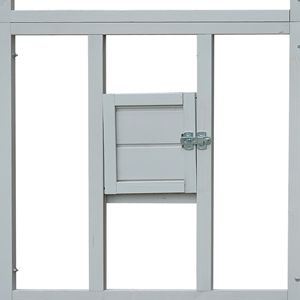 Grande maison pour chat d'extérieur de 110 pouces avec plateformes, couverture imperméable améliorée, enclos pour chatons blanc et gris - Product Image 4