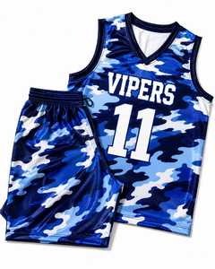 Conjunto de Uniforme de Baloncesto Vipers Sublimado, Sin Mangas, Cuello en V, Secado Rápido, para Adultos, Todas las Temporadas - Product Image 4