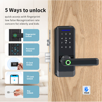 SMARTEK más nuevo A233 aplicación inteligente huella digital código tarjeta cerraduras electrónica impermeable mortaja Wi-Fi Smart TTLOCK cerradura de puerta