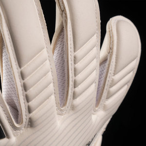 Gants de gardien de but de football en latex allemand blanc et bleu, design personnalisé, avec paume plate en latex allemand de 4 mm et protection du pouce. - Product Image 5