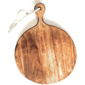 Planche à découper ronde en bois d'acacia écologique de qualité supérieure avec poignée et corde de suspension, durable et artisanale - Product Image 6