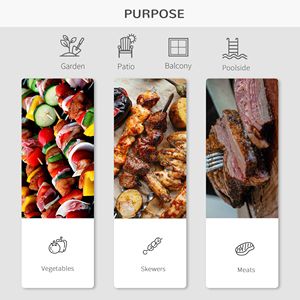 Griglia a Carbone Portatile da 14 Pollici per Esterni, Piccola Griglia da Campeggio da Tavolo con Rete di Conservazione del Calore, Sistema di Ventilazione, Gambe Pieghevoli, Dimensioni da Viaggio - Product Image 5