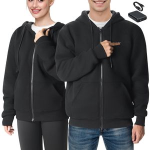 Felpa con Cappuccio Riscaldata da Donna con Zip, 5 Zone di Riscaldamento e Batteria Inclusa - Product Image 1