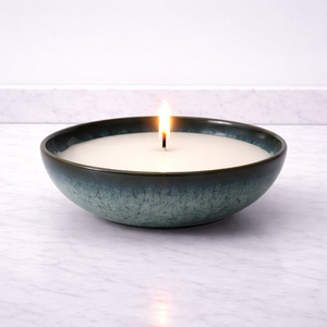 Bougie en céramique Honey Glow, récipient large et peu profond, glaçure lisse, résistant à la chaleur, durable, réutilisable, mèche simple, décoration élégante - Product Image 4