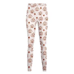 Leggings taille haute pour femmes, motif citrouille de dessin animé, longueur intégrale, respirants, décontractés, pour l'automne - Product Image 1